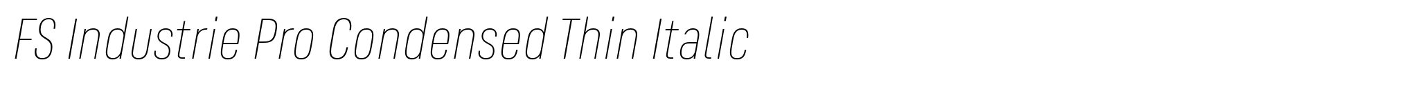 FS Industrie Pro Condensed Thin Italic image